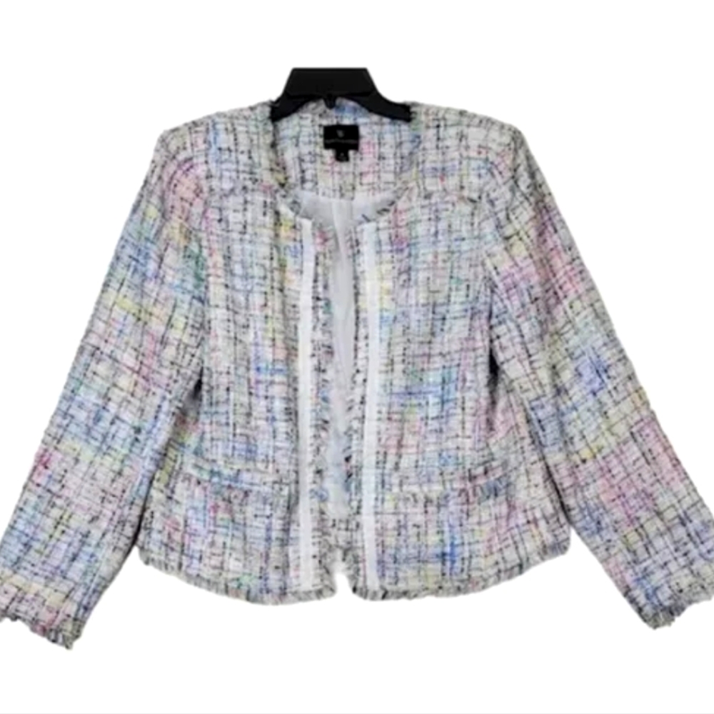 Worthington Women's Open Front Jacket Small Tall Multicolor Size XL